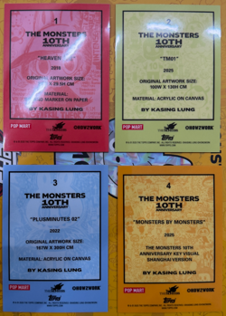 Lot 4 Labubu 2025 Topps Chrome The Monsters 10th 4 Card Set Pop Mart *3 - Image 2