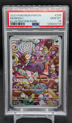 Morpeko 206/182 Paradox Rift Illustration Rare Pokemon TCG Card PSA 10 Gem Mint - Image 1