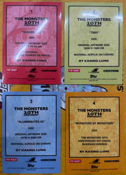 Lot 4 Labubu 2025 Topps Chrome The Monsters 10th 4 Card Set Pop Mart *2 - Image 2