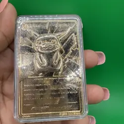 Gold Plated 1999 Pikachu Raichu Evolution Card Mouse Pokemon - Image 3