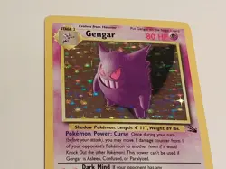 Pokemon TCG Gengar Fossil Holo Card 5/62 Unlimited Rare, LP - Image 2
