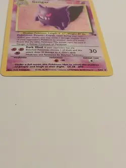 Pokemon TCG Gengar Fossil Holo Card 5/62 Unlimited Rare, LP - Image 4