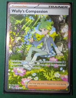 NM Wally’s Compassion 186/132 Mega Evolution SIR Holo Pokemon Card - Image 1