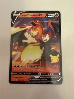 Pokemon: Lance’s Charizard V SWSH133 Celebrations Promo Card NM/M - Image 1