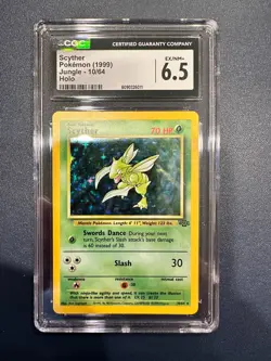 Scyther Holo 10/64 Jungle Set (1999) - CGC 6.5 - WOTC Vintage Pokemon Card - Image 1