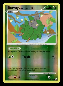 Burmy PLant Cloak 56/99 Reverse Holo Platinum Arceus Pokemon Card - Image 1