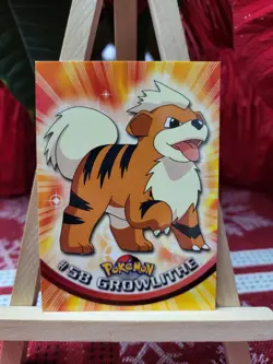 Topps Pokemon #58 Growlithe - TV Animation Edition Card, 1999, NM - Image 1