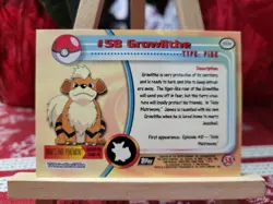 Topps Pokemon #58 Growlithe - TV Animation Edition Card, 1999, NM - Image 2