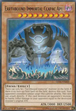 YUGIOH CARD 1 X EARTHBOUND IMMORTAL CCAPAC APU LED5-EN000 1ST EDITION - Image 1