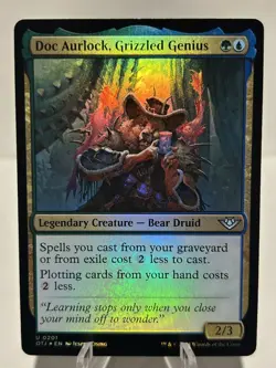 Doc Aurlock, Grizzled Genius 201 U Outlaws of Thunder Junction FOIL NM MTG - Image 1