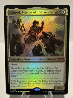 Ghired, Mirror of the Wilds 205 M Outlaws of Thunder Junction FOIL NM MTG - Image 1