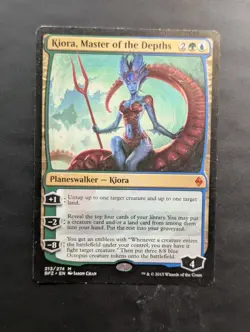 MTG Kiora, Master of the Depths, Battle for Zendikar, Regular, English, LP/MP - Image 1
