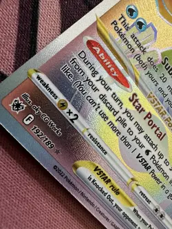 Origin Forme Palkia Vstar Rainbow 2022 Pokemon Astral Radiance 192/189 - Image 2
