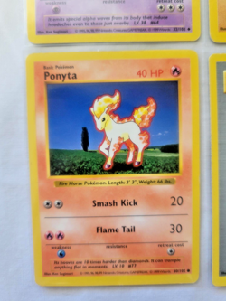 Pokemon 1999 Shadowless Base Set Lot Kadabra (32), Machop (52), Ponyta (60), Tra - Image 4
