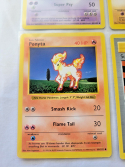 Pokemon 1999 Shadowless Base Set Lot Kadabra (32), Machop (52), Ponyta (60), Tra - Image 5