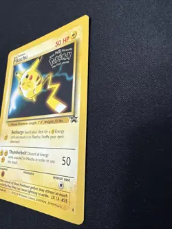 Pikachu #4 The First Movie Black Star Promo LP Vintage WOTC - Pokemon TCG - Image 2