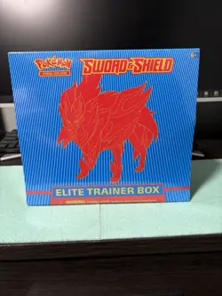 Pokemon TCG Sword and Shield Base Set ETB Elite Trainer Box Zamazenta - Sealed 820650104459 - Image 1