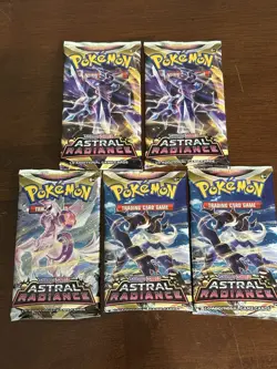 Pokemon TCG Astral Radiance 5 Booster Packs New Sealed - Image 1