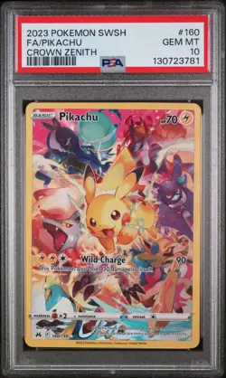 Pikachu Crown Zenith Pokemon Sword And Shield Crown Zenith 160/159 PSA 10 - Image 1