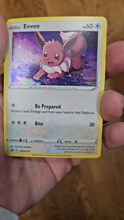 Eevee SWSH127 Black Star Promo Cosmos Holo Pokemon tcg Sword & Shield - Image 2