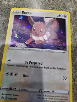 Eevee SWSH127 Black Star Promo Cosmos Holo Pokemon tcg Sword & Shield - Image 3