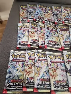 30x Pokemon TCG Prismatic Evolutions Booster Pack NEW SEALED PACK LOT - Image 2