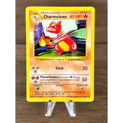Pokemon TCG Vintage Charmeleon (Shadowless) Base Set 24/102 Uncommon - Image 1