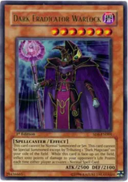 Yugioh! LP Dark Eradicator Warlock - SD6-EN001 - Ultra Rare - 1st Edition Lightl - Image 1