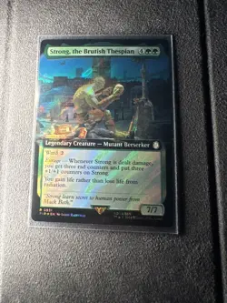 MTG Strong, the Brutish Thespian Extended Art 931 Rare Surge Foil NM Fallout - Image 1
