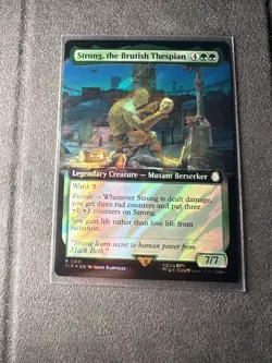 MTG Strong, the Brutish Thespian Extended Art 931 Rare Surge Foil NM Fallout - Image 2