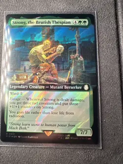 MTG Strong, the Brutish Thespian Extended Art 931 Rare Surge Foil NM Fallout - Image 3