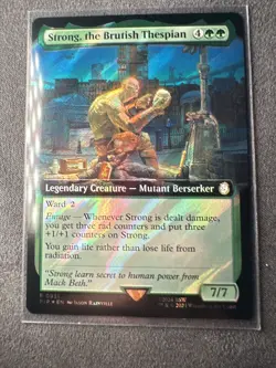 MTG Strong, the Brutish Thespian Extended Art 931 Rare Surge Foil NM Fallout - Image 4