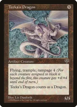 Teeka's Dragon 1x MTG Mirage Rare Vintage NM artifact - Image 1
