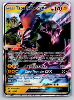 Pokemon TCG Tapu Koko GX SM Black Star Promo SM50 Promo Near Mint NM - Image 1