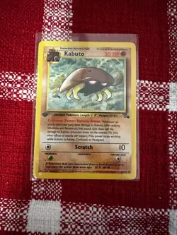 1st Edition Kabuto Fossil Common Card 50/62 Pokemon TCG (f) - Image 1