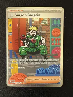 Pokemon - Lt. Surge's Bargain - 185/132 - ME01: Mega Evolution (MEG) - NM - Image 1