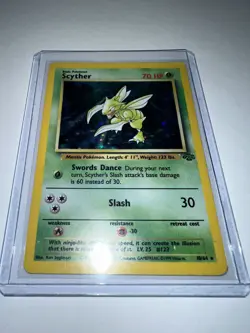 Pokemon TCG Scyther Jungle 10/64 Holo 1999-2000 Wizards Base Set Holo - Image 4