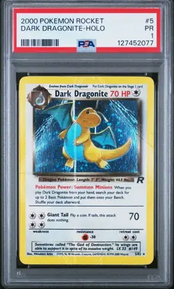 PSA 1 Dark Dragonite Holo 5/82 Team Rocket 2000 Pokemon Card - Image 1
