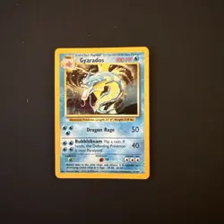 Pokemon Gyarados TCG Holo Card Base Set, Unlimited Rare, 6/102 LP Condition - Image 1
