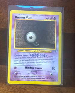 Unown [Q] 59/105 Neo Destiny Regular NM Pokemon Card Free Shipping - Image 1