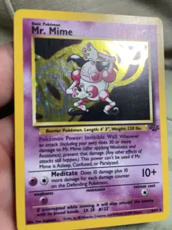 Pokemon TCG Mr. Mime Jungle 6/64 Holo Unlimited Holo Rare - Image 2