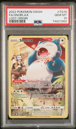 PSA 10 Snorlax #TG10 Pokemon SWSH Lost Origin English 2022 - Image 1