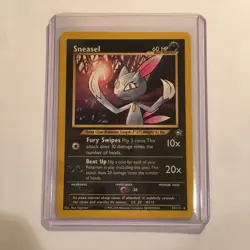 Sneasel 25/111 Neo Genesis Rare Regular Non-Holo Vintage Pokemon TCG - Image 1