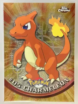 2000 Topps Chrome Pokemon #05 Charmeleon Base Holo TV Animation Edition - Image 1
