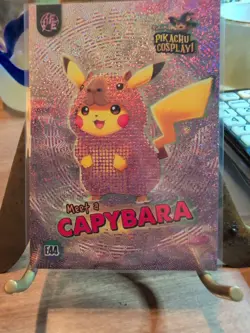 Pokemon Pikachu cosplay Meet a Capybara single card new E44 - Image 1