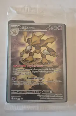 Pokemon TCG Alakazam MEP 009 Black Star Promo Sealed NM - Image 1
