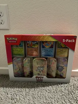 Pokemon TCG Scarlet & Violet 151 Mini Tins Costco Bundle, 5 Pack - Sealed Box! - Image 1