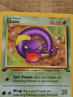 Pokemon Fossil Ekans 46/62 1st Edition - Image 4