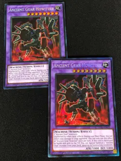 Yugioh Ancient Gear Howitzer RA03-EN035 1st Collectors x2 (NM) - Image 1