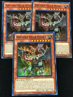YUGIOH ANCIENT GEAR HYDRA SR03-EN002 1ST SUPER X3 (NM) - Image 1